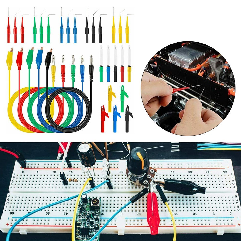 Versatile Automobile Diagnostic Multimeter Test Leads Set Back Probe Kit 30pcs