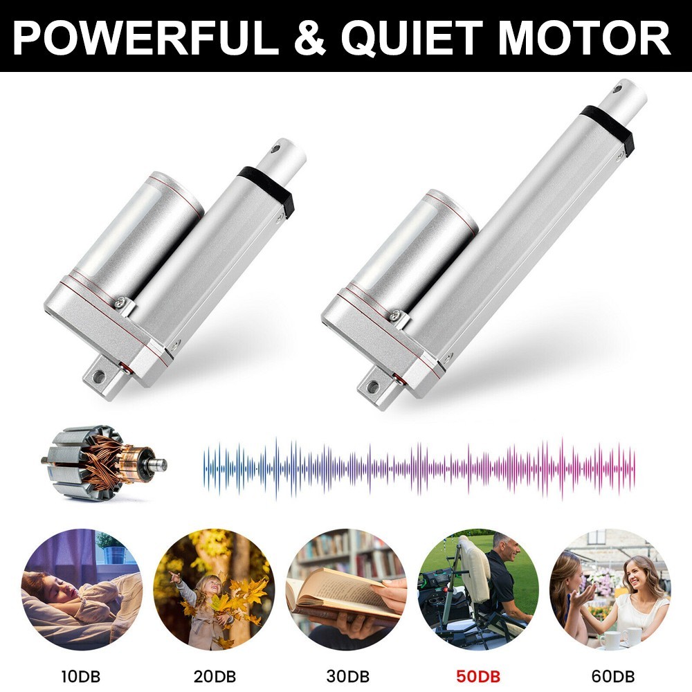 2PCS Heavy Duty 18" DC Linear Actuators 1500N W/ Wireless Controller W/ Brackets