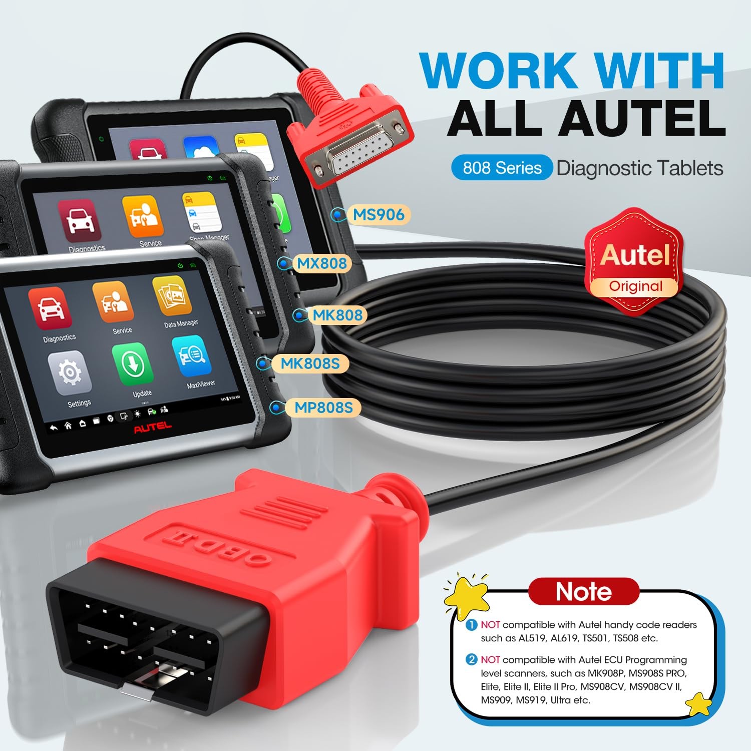 16 Pin Main Test Cable OBD2 Diagnostic Test Cable For Autel MaxiSys MS908
