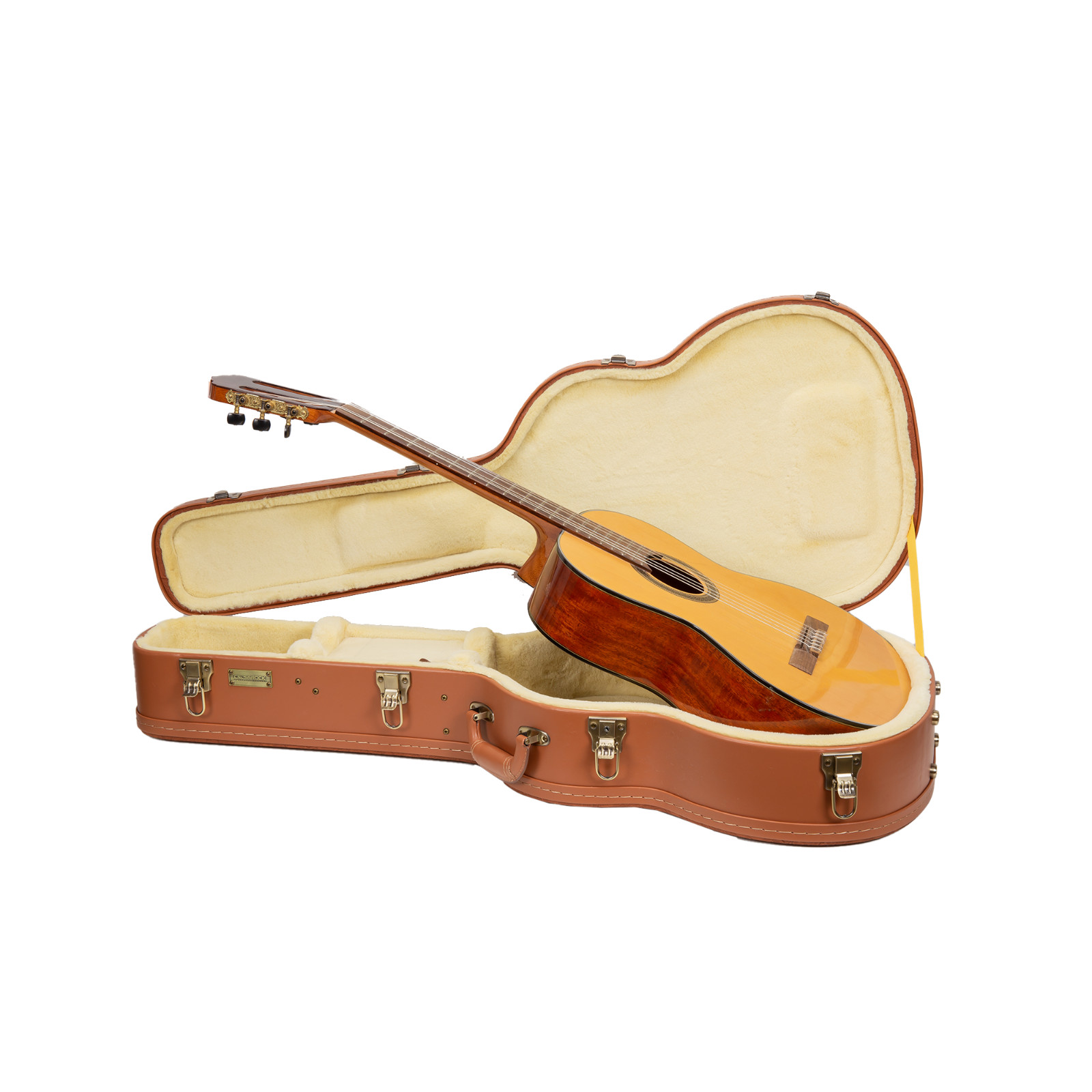 Crossrock Wooden For 4/4 Classical Guitars Mink Imitation Fleece-Red Wood