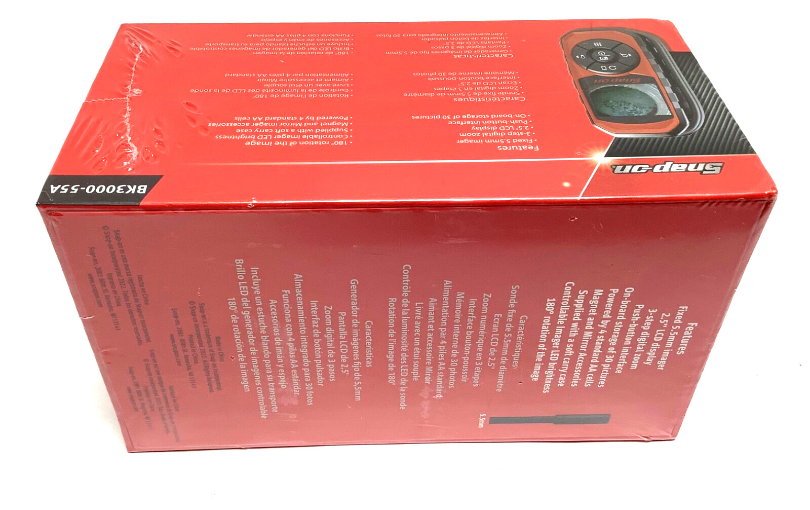 New Snap-on™ BK3000-55A Video Inspection Scope W/2.5” LCD Screen & Soft Case
