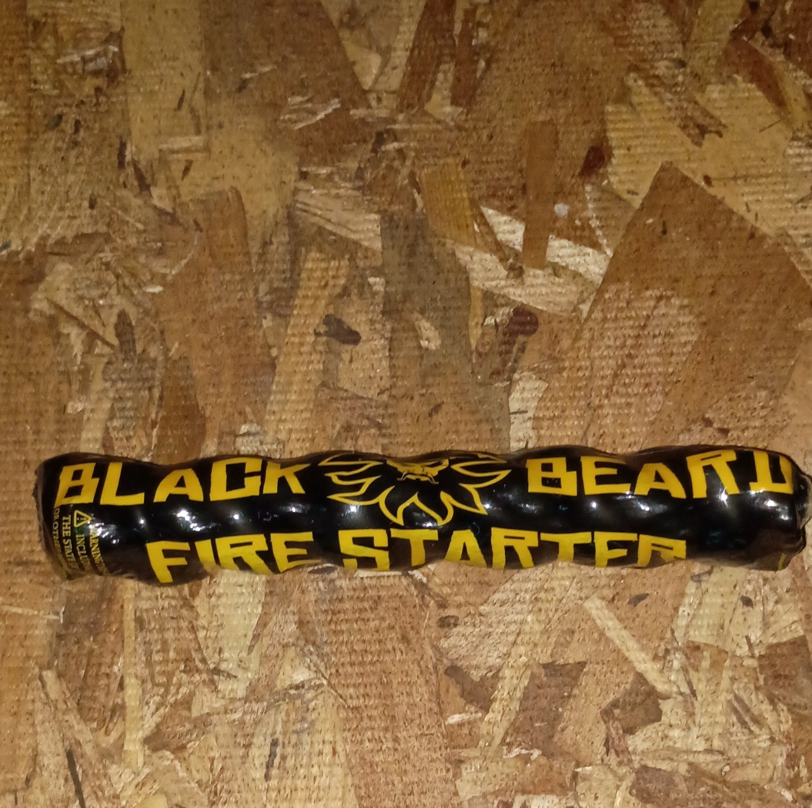 Black Bear Fire Starter Black Yellow Made in the USA