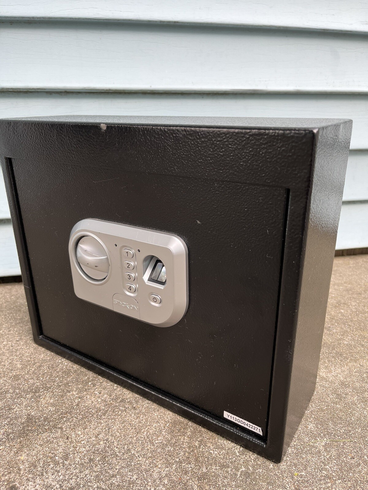 Pistol Ammo Security Secure Gun Storage Locker Safe Stack On Biometric Print
