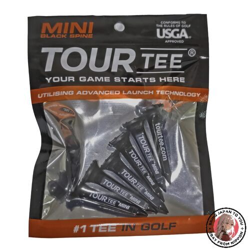 Tour Tee Mini Black Spine Golf Tees 6 Pack T-491 880