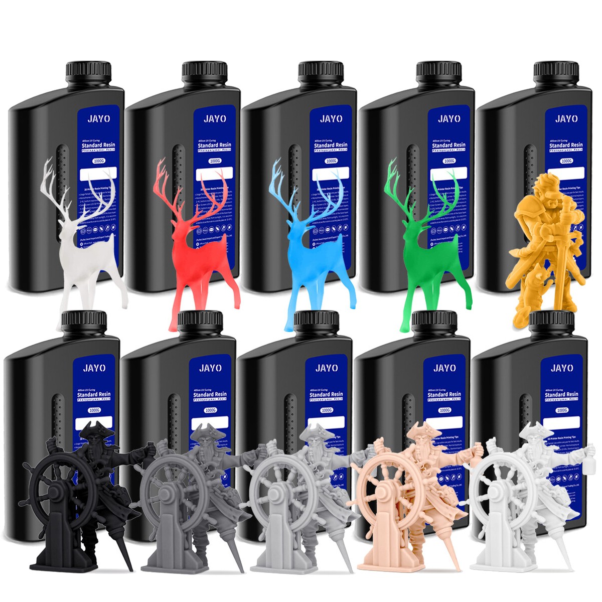 JAYO 10KG Standard Resin/ABS-Like/Water Washable Photopolymer 405nm UV Resin