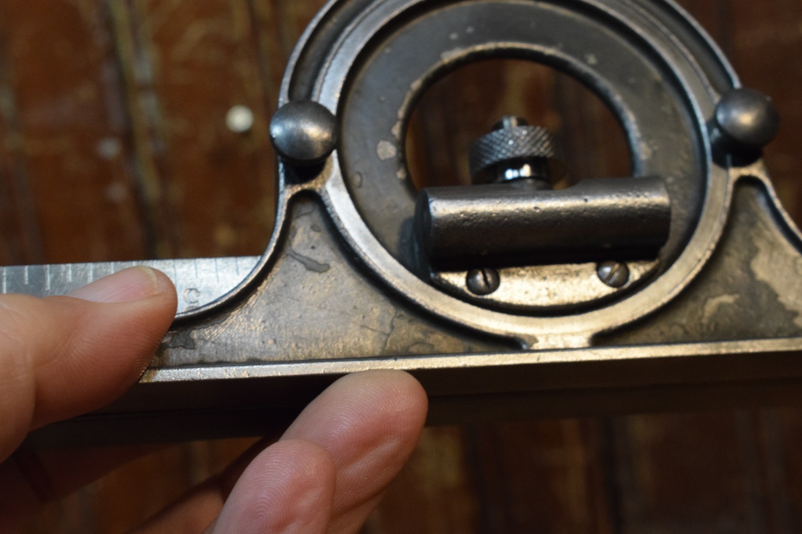 STARRETT PROTRACTOR HEAD REVERSABLE SQUARE LEVEL No. 4 HAND TOOL CLEANED REPAIR
