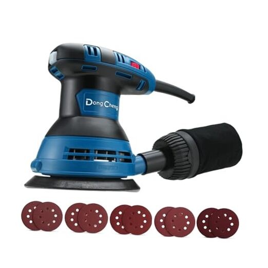 5-Inch Random Orbital Sander 3 Amp 12000OPM, 6 Variable Speeds, with 10pcs