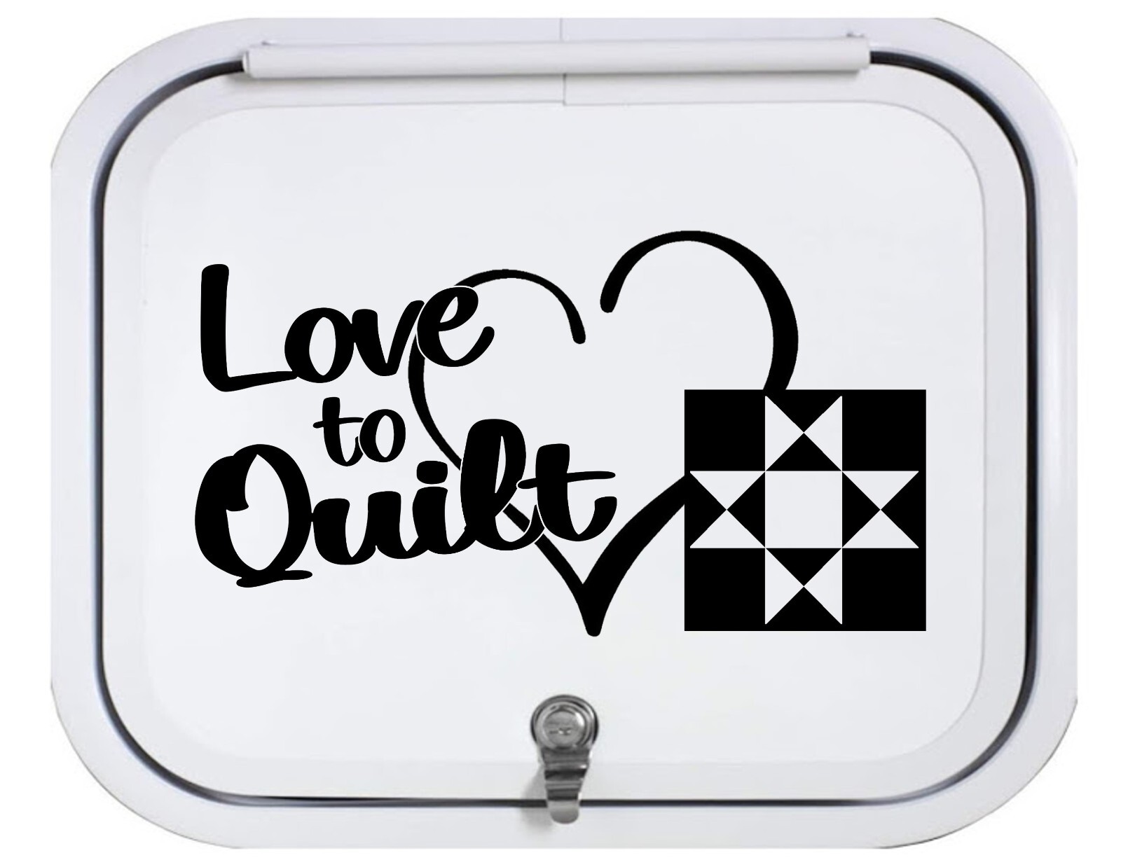 Love To Quilt Quilting Block Decal Sticker for Car | Love to Sew Sewing | BG 797