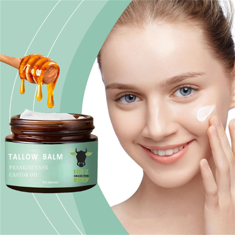 Tallow Balm Moisturizing Cream Frankincense Castor Oil 30g