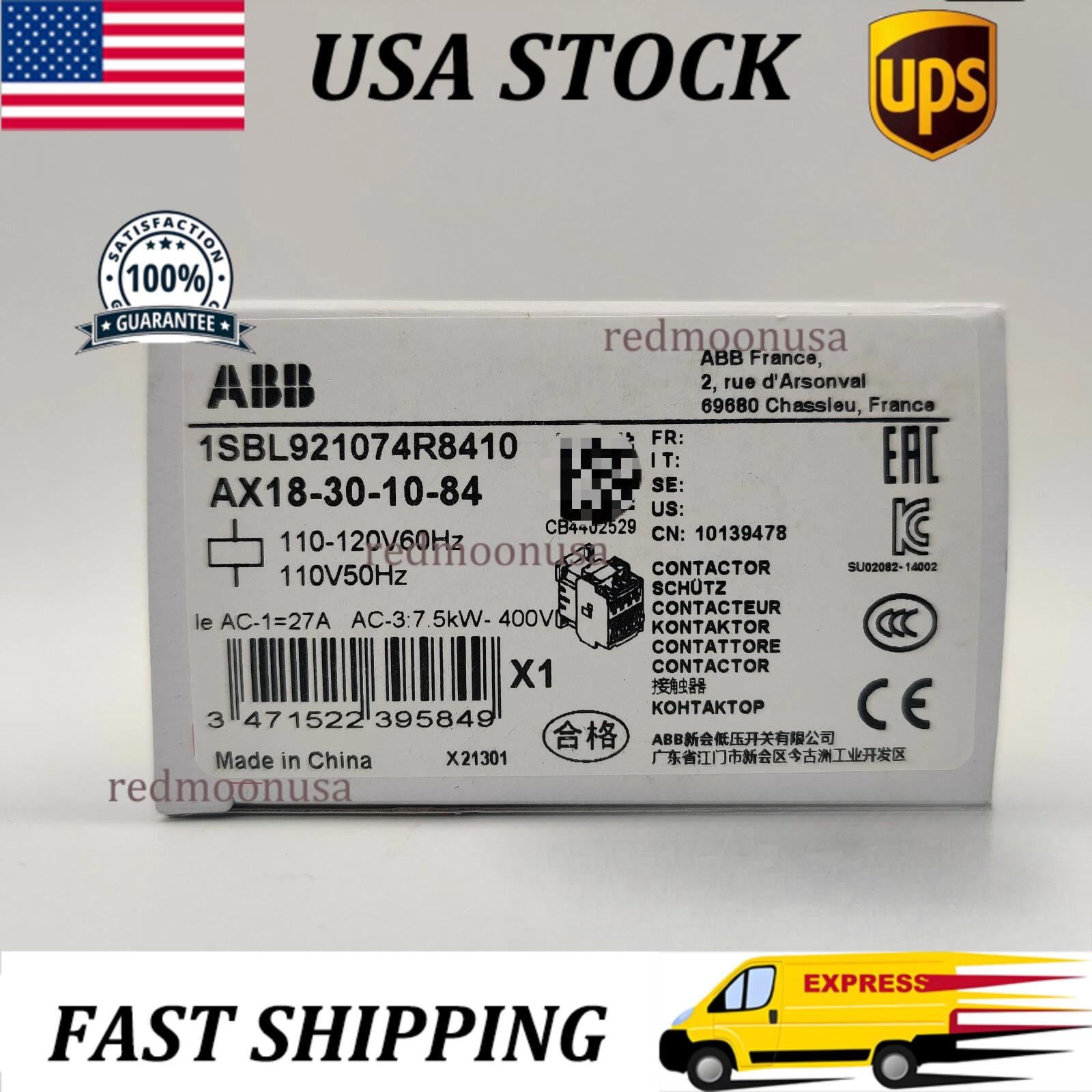 New In Box ABB AX18-30-10-84 AC Contactor US Free TAX