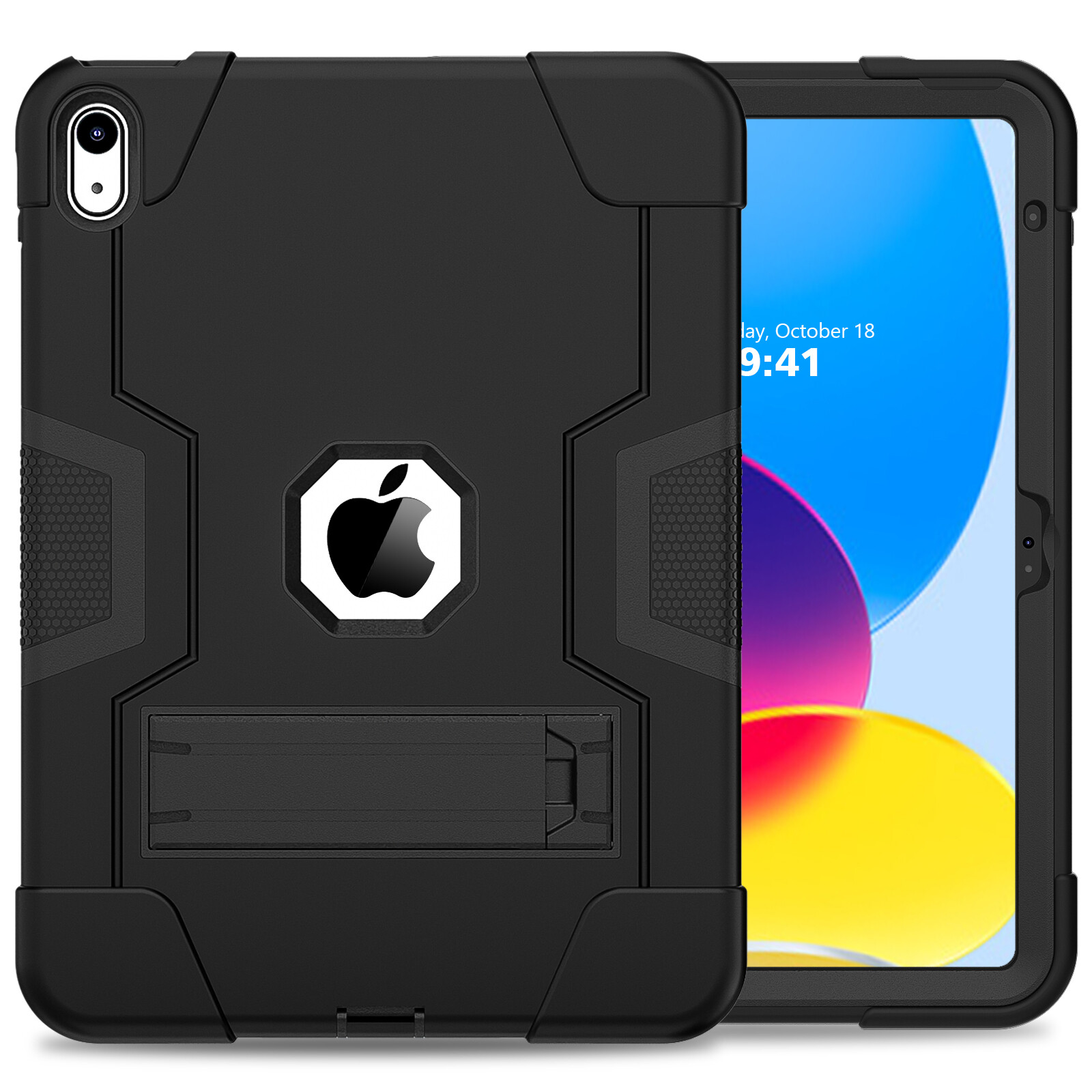 For iPad 6th 7th 8th 9th 10th 11th Generation (A16) Heavy Duty Hard Stand Case