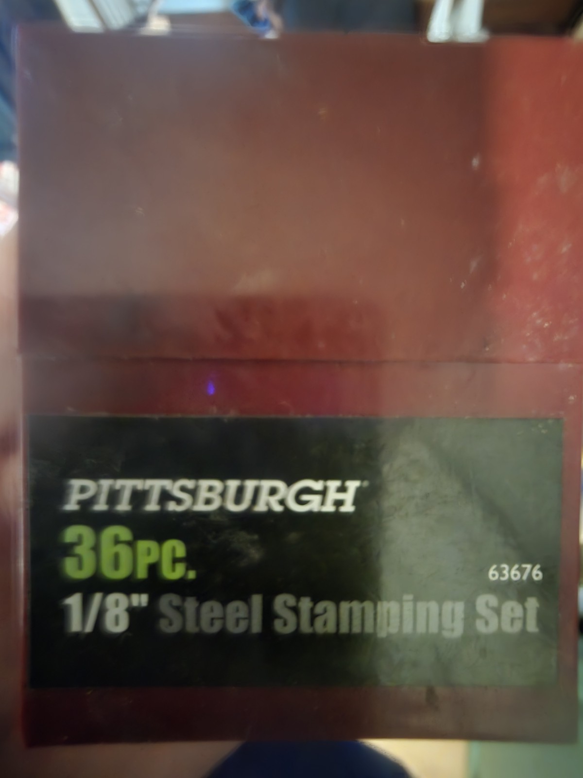 Pittsburgh 36pc 1/8" Steel Stamping Set, Durable Steel, Model 63676, MPN 63676