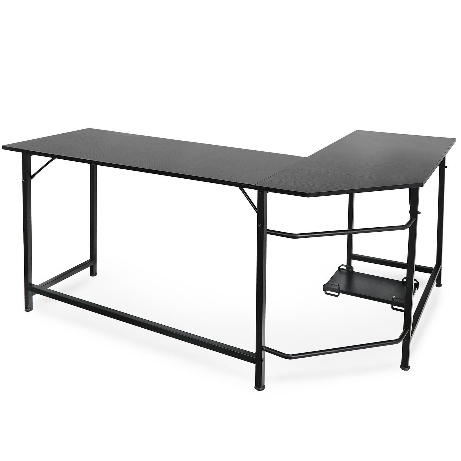 L-Shaped 66"Computer Desk Corner Gaming Desk PC Laptop Study Table Workstation
