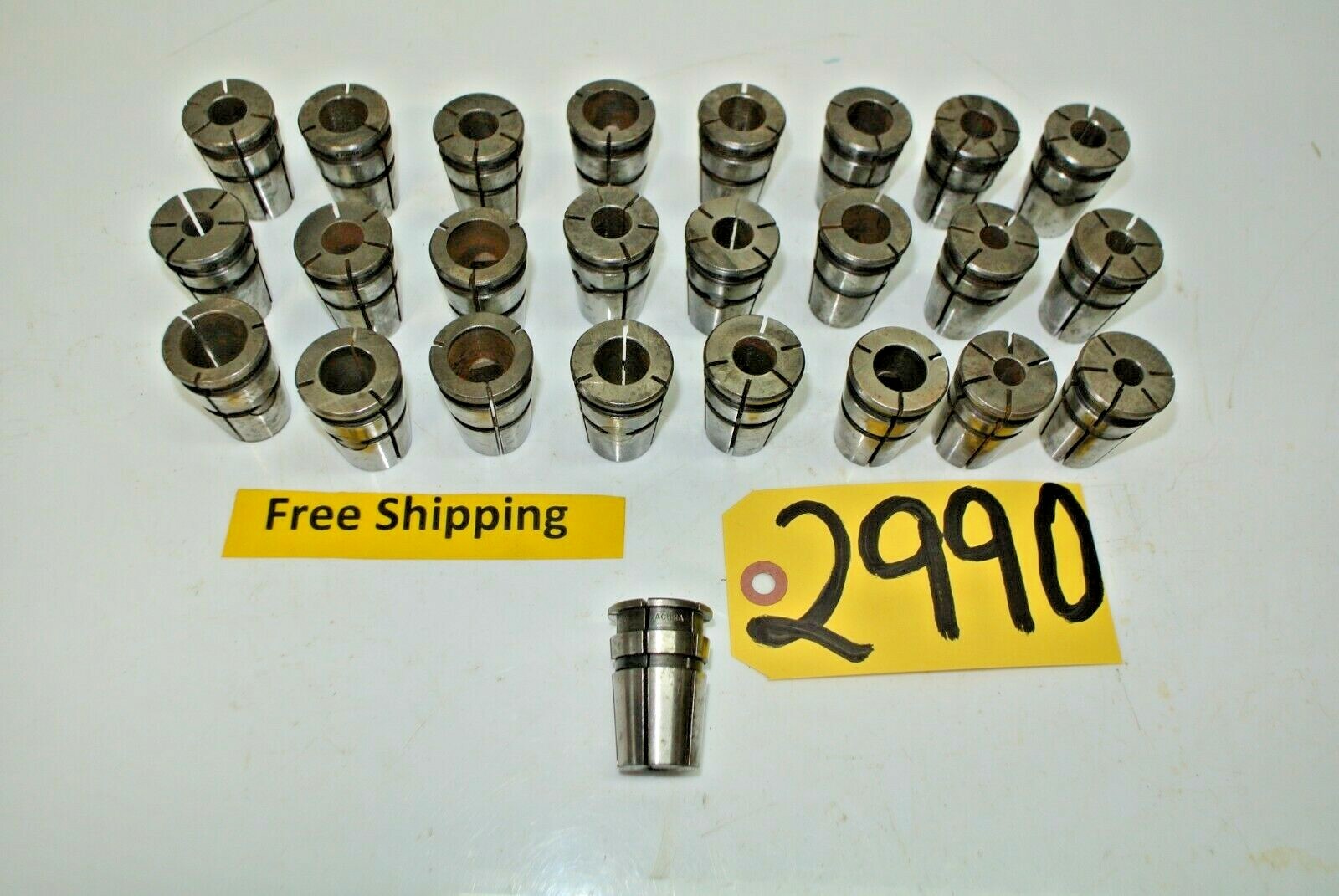 25 pcs. Acura Mill Collets - 3/8" thru 3/4" Machine Shop Tools - Milling