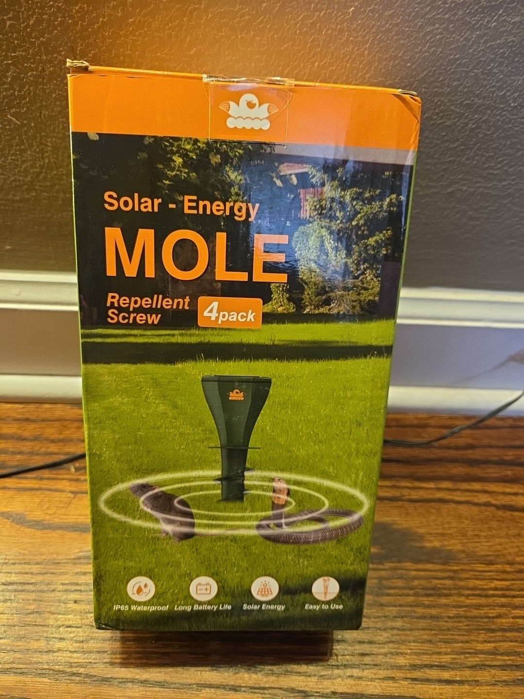 4 Pk Solar Mole Repellent Screw: NEW (Free Shipping)