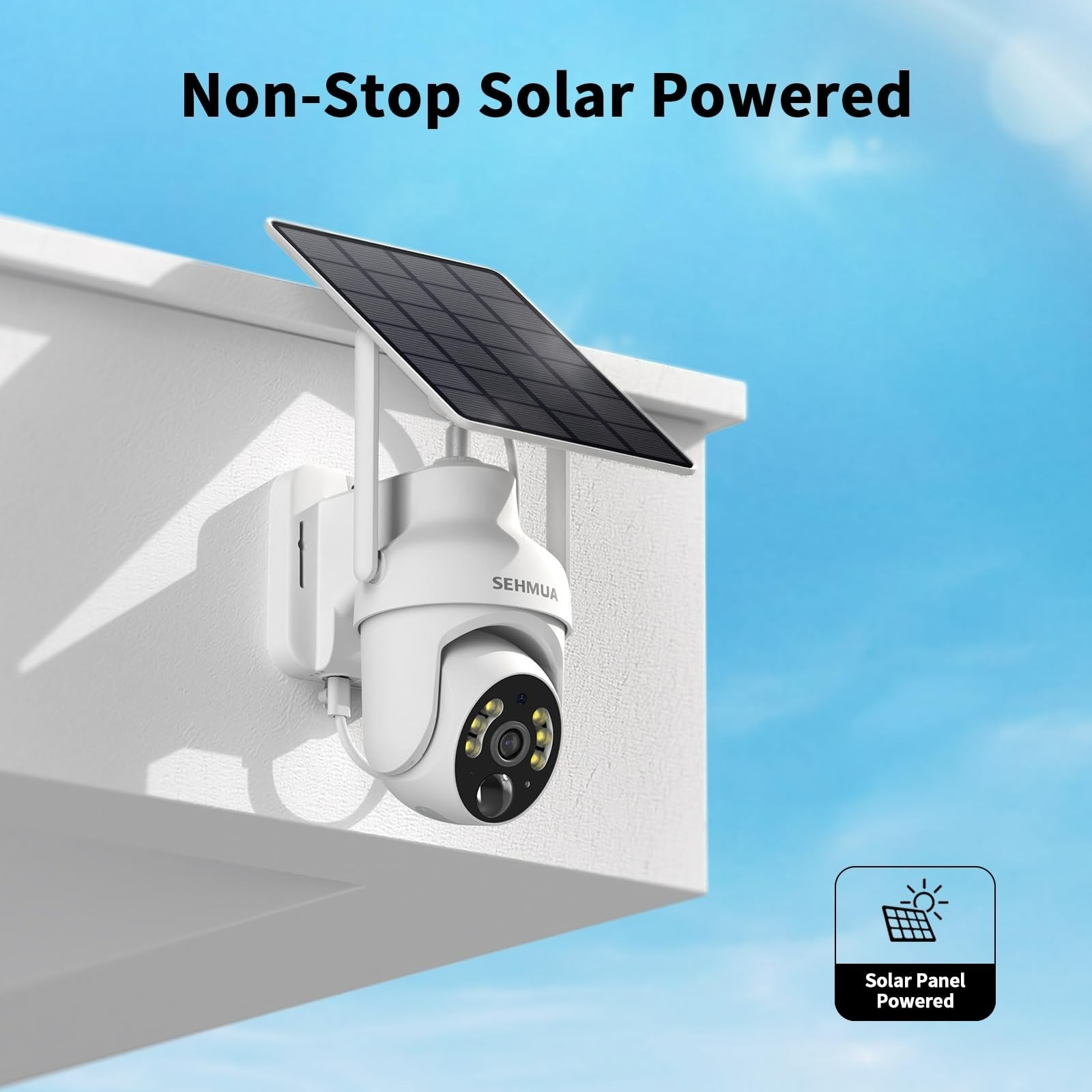 SEHMUA 2K Solar Security Cameras Wireless Outdoor - 2 Pack with Night Vision