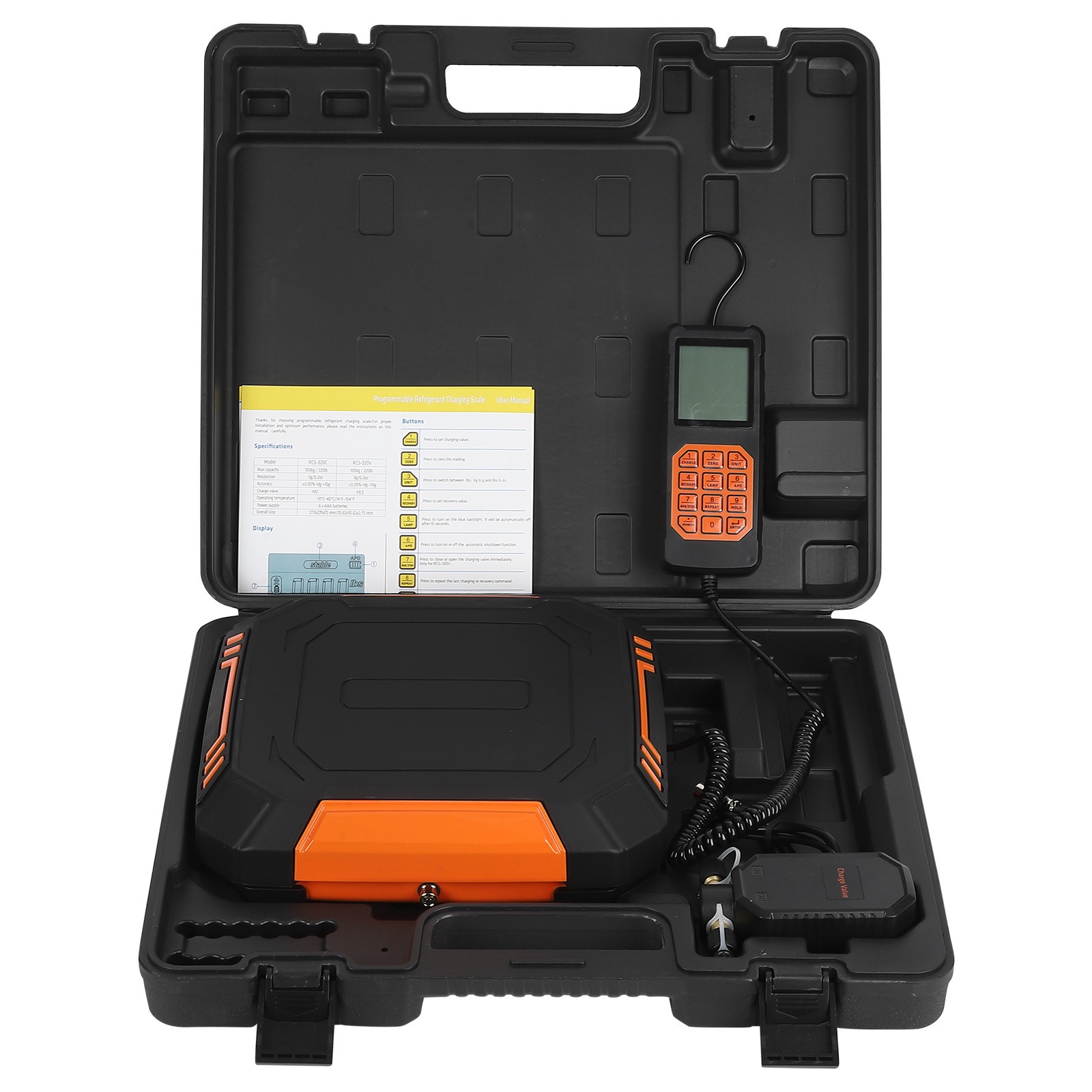 GARVEE Portable 220LB HVAC Refrigerant Scale for AC Charging Tools