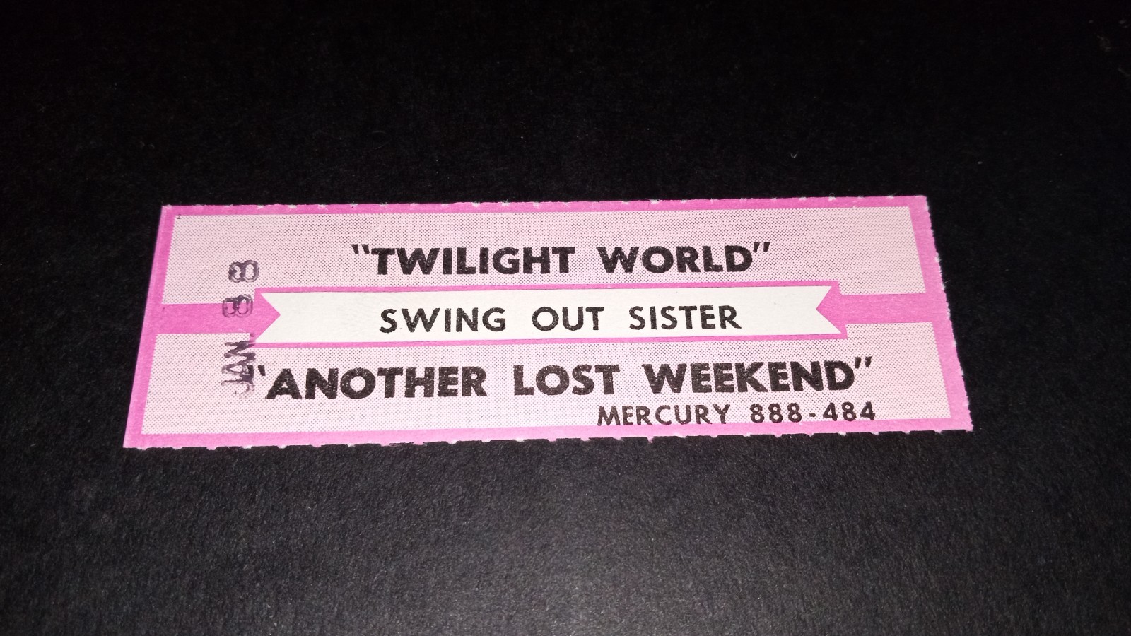 Jukebox Title Strip - SWING OUT SISTER - Twilight World / Another Lost Weekend