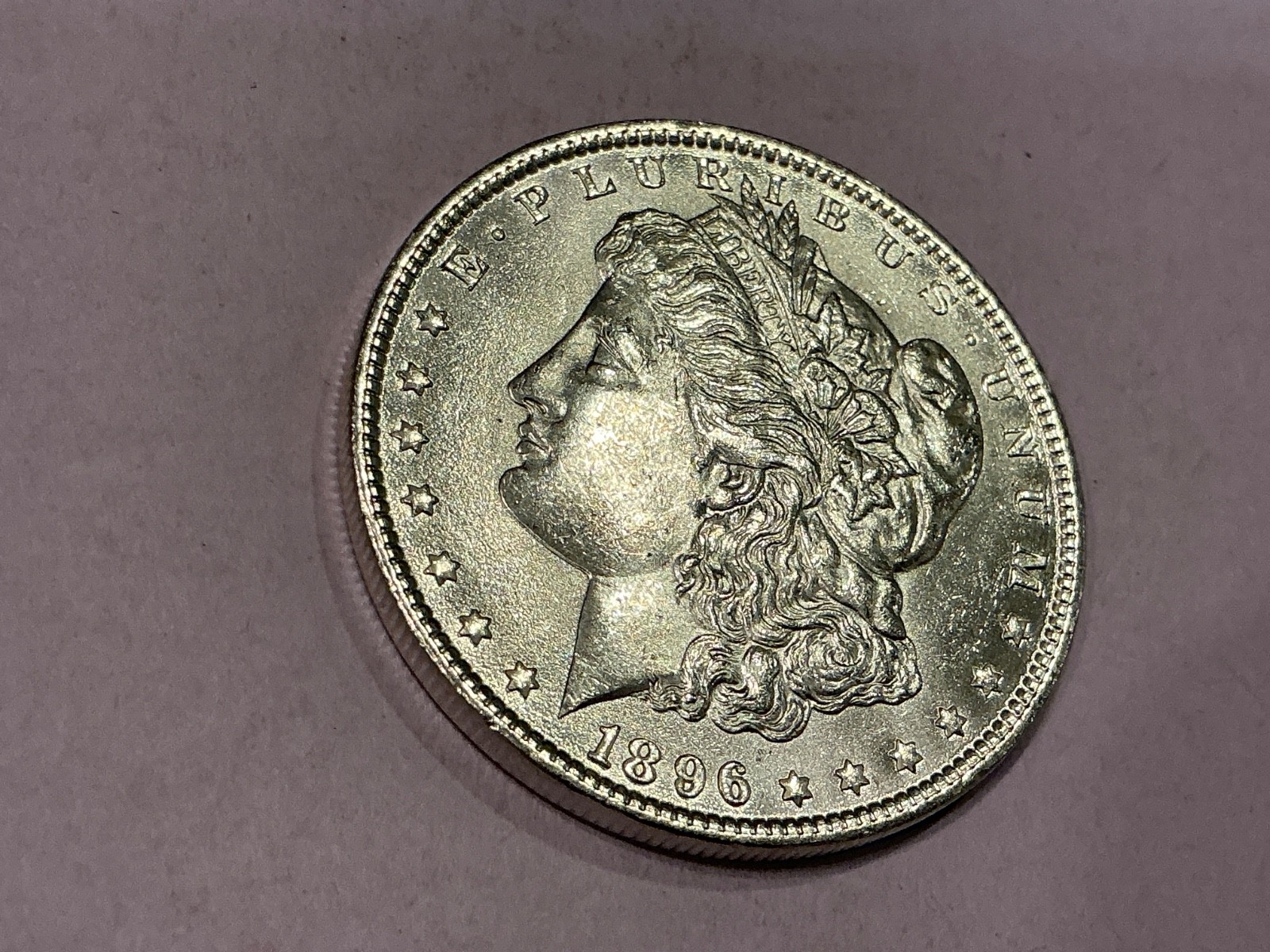 1896 .9 SILVER BU UNCIRCULATED MORGAN DOLLAR! NICE COIN!