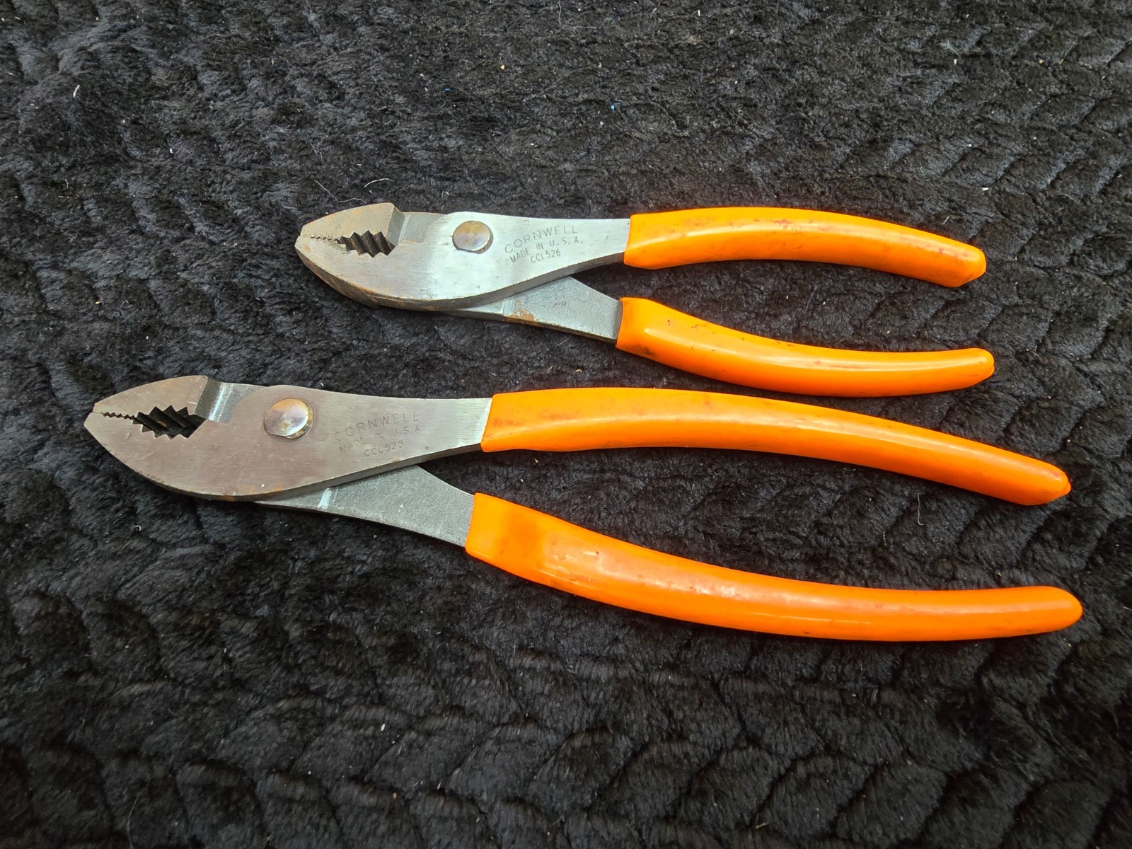Cornwell Tools 2 Pc Slip Joint Pliers Set 6.5" 8" Orange CCL522S CCL526 CCL528