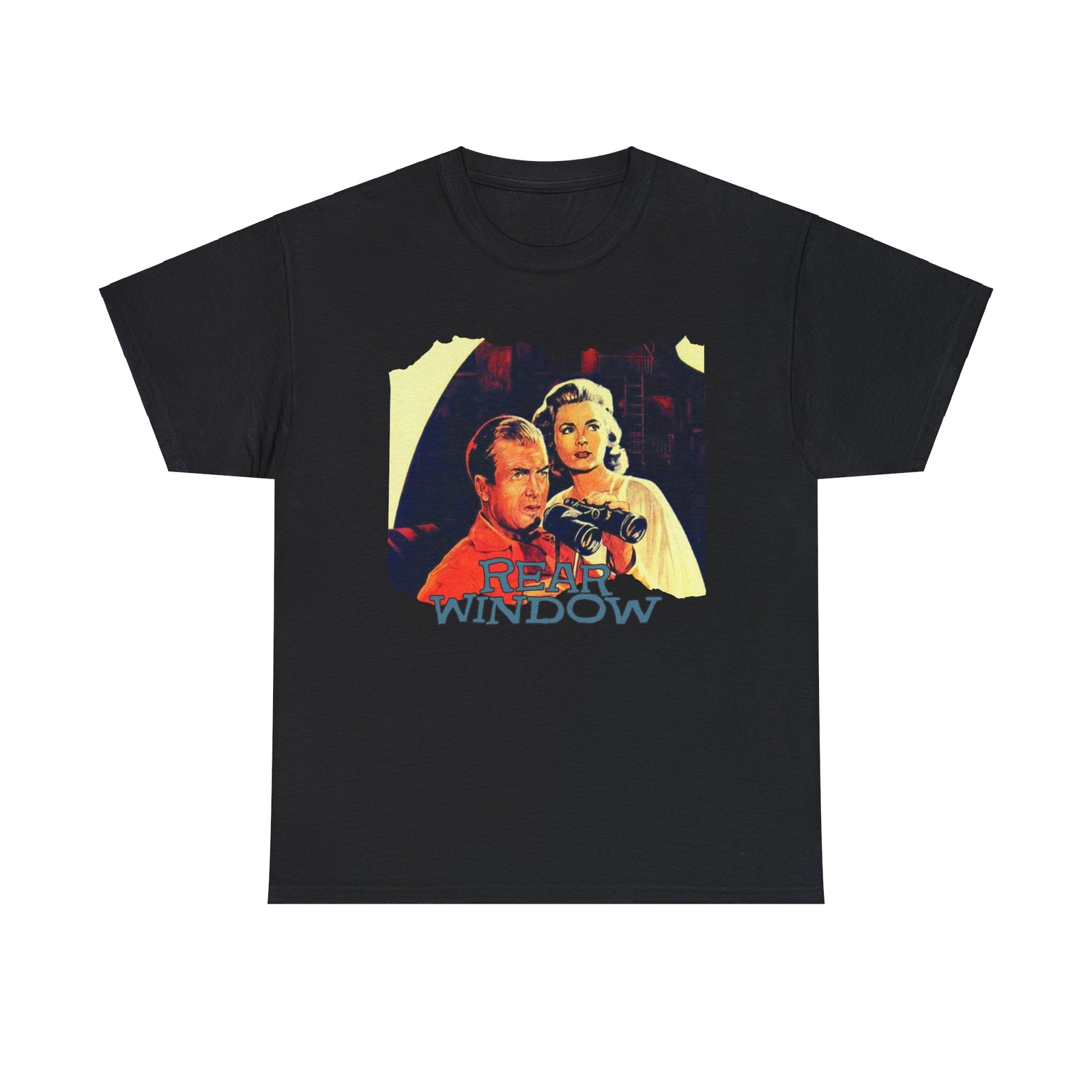 Rear Window Heavy Cotton Tee, James Stewart, Grace Kelly, Alfred Hitchcock Movie
