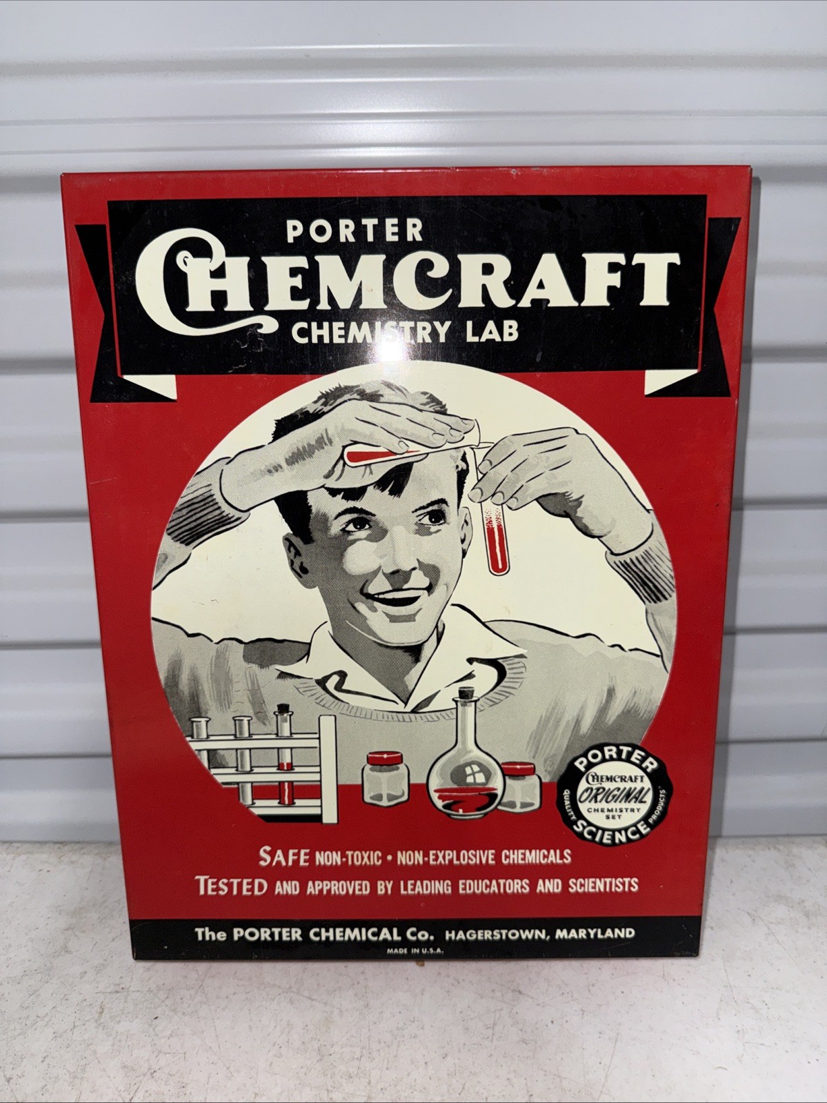 Vtg Porter Chemcraft chemistry lab set Senior Outfit #605 Almost Complete 1956