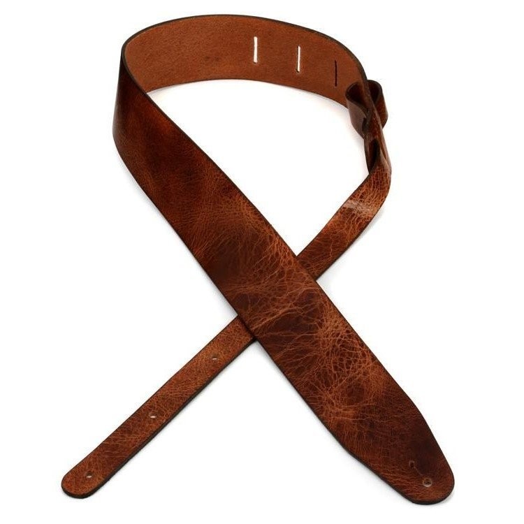 LM Products BQ-25 Brown Belt Quality Brown Leather Guitar Strap *Free...