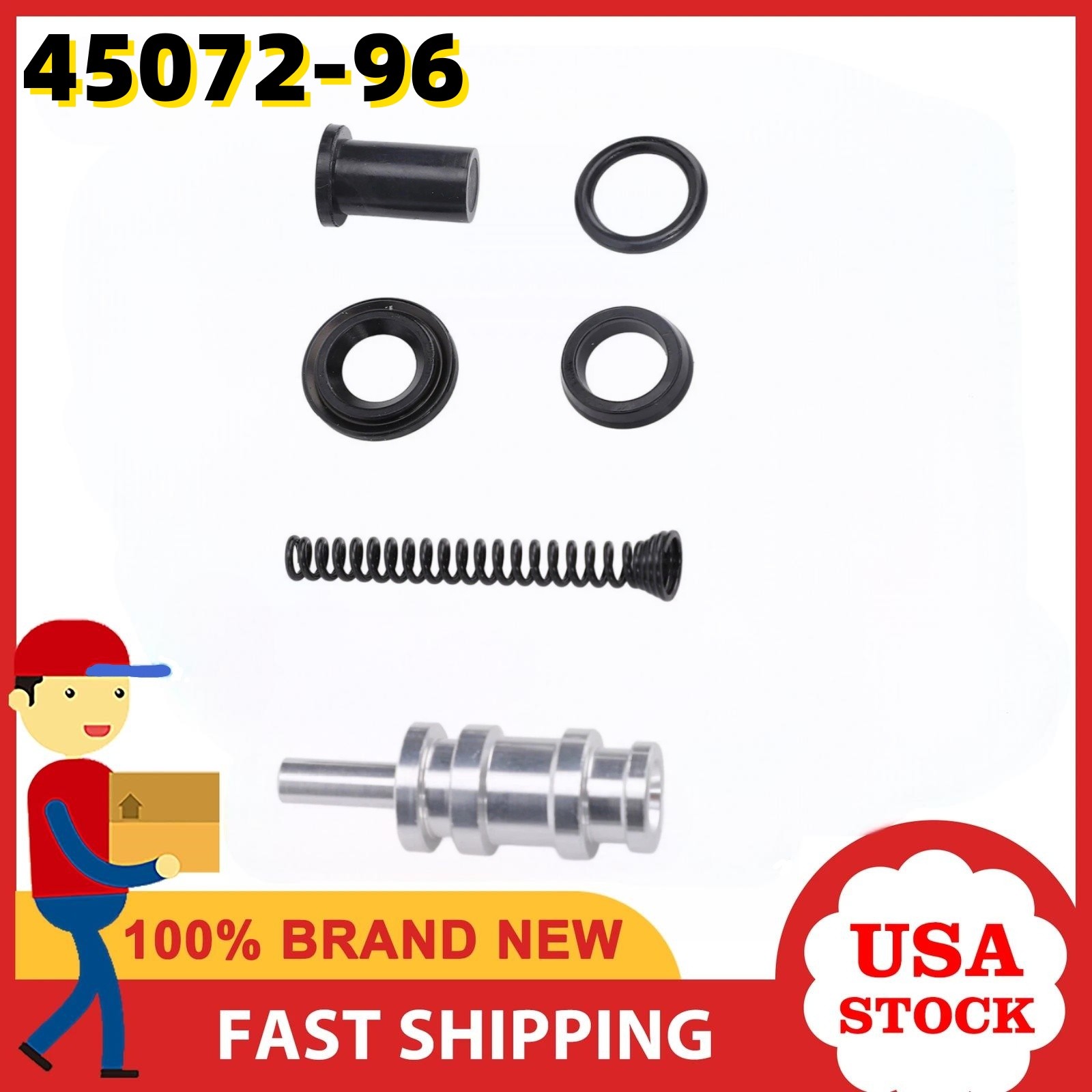 Front Master Cylinder Rebuild Kit 45072-96 for Harley Dual Disc Models 96-2017⬅