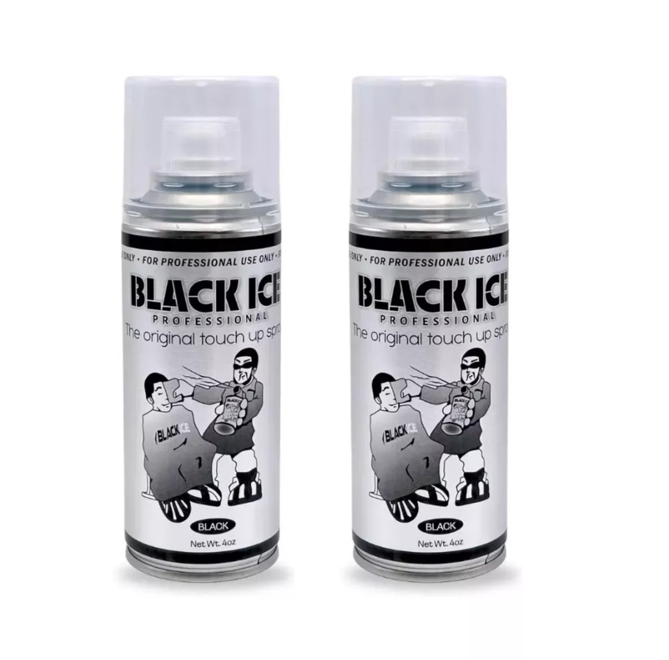 Black Ice Original Chromatone Touch Up Spray Black 4 oz (PACK OF 2) NEW LOOK!!!