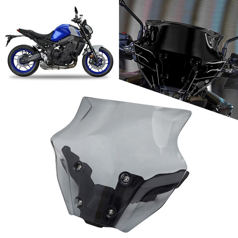 Motorcycle Windshield Windshield Grey With Bracket For Yamaha MT-09 2024