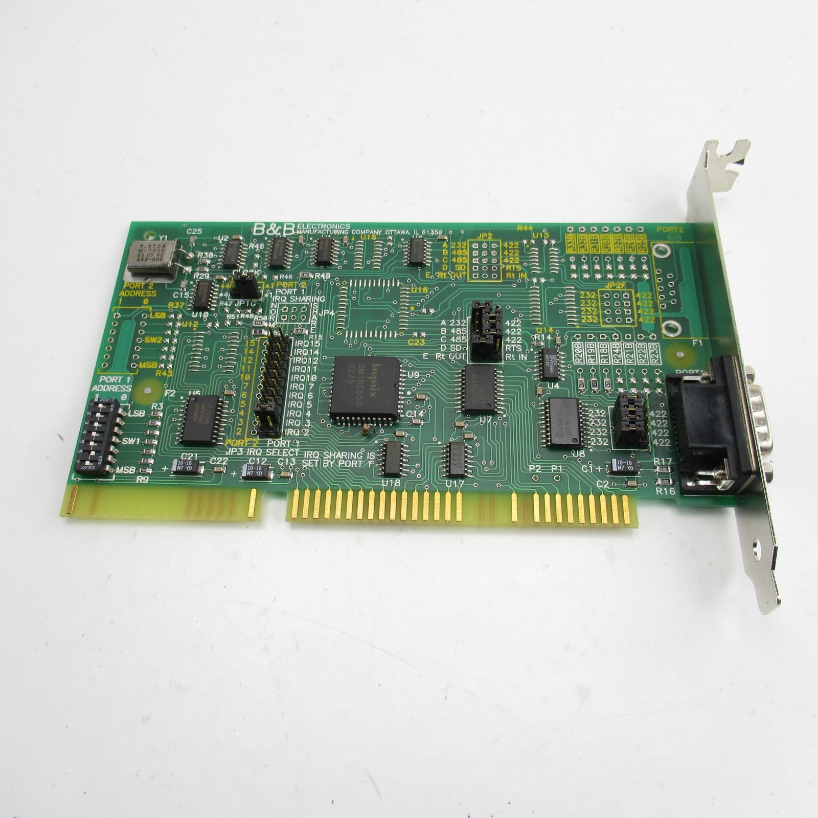LEGACY B&B ELECTRONICS ISOLATED RS-232/422/485 ISA SERIAL PORT CARD - 3PXCC1A