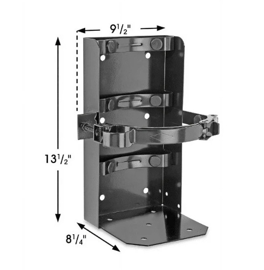 Heavy Duty 7" Inch Diameter Vehicle Fire Extinguisher Bracket - Black