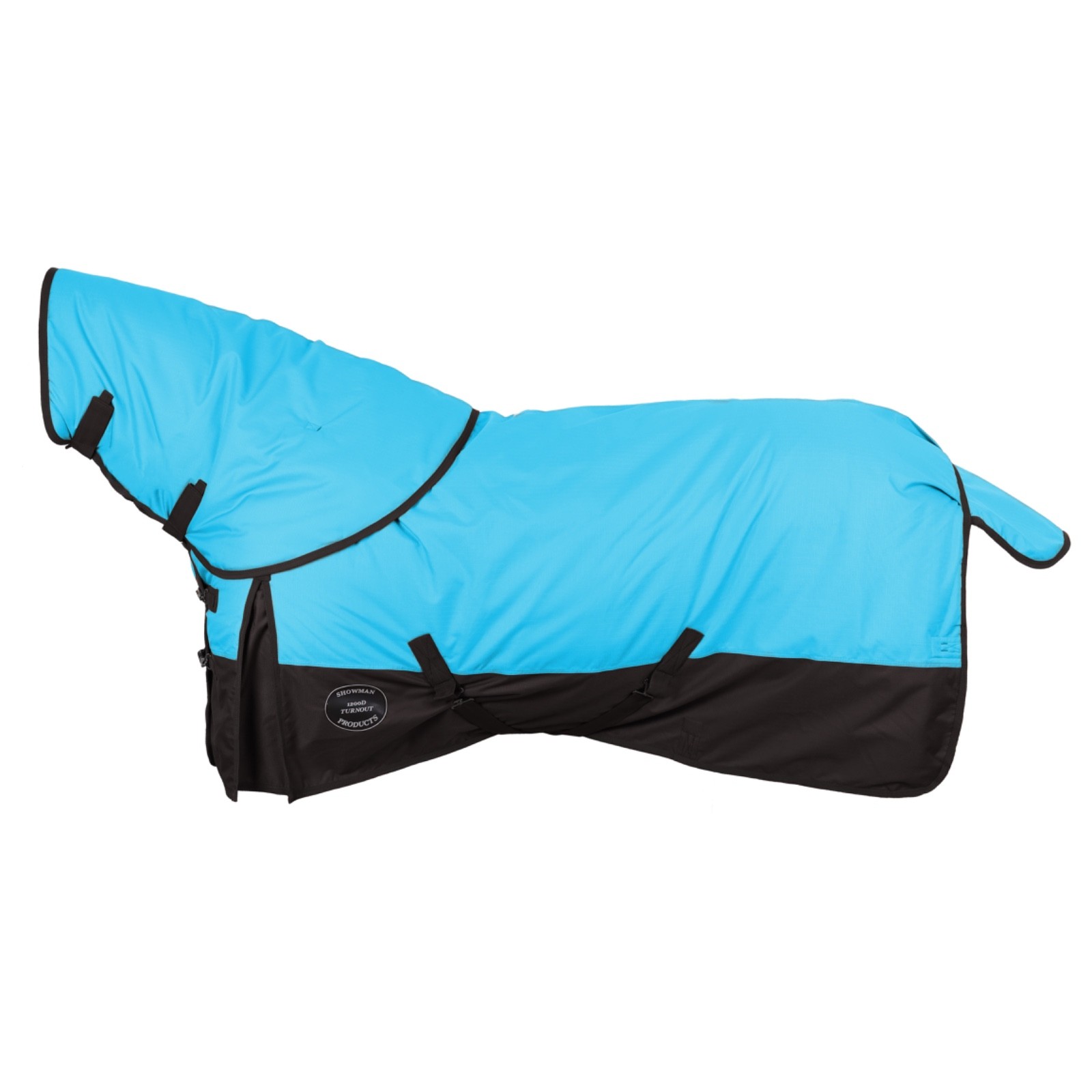 48" - 54" 1200d miniature horse/pony turnout blanket w/detachable neck turquoise