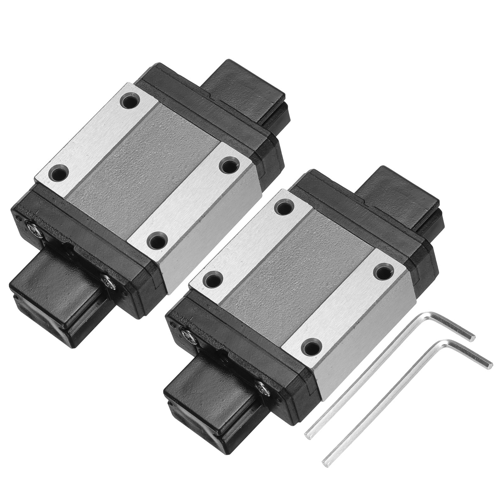 2 Pack MGN15C Linear Bearing Sliding Carriage Block with Mini Guide and Wrench