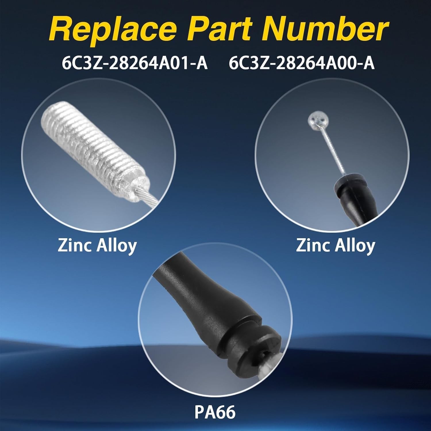 Rear Left & Right Extended Cab Door Latch Release Cable Compatible with Ford...