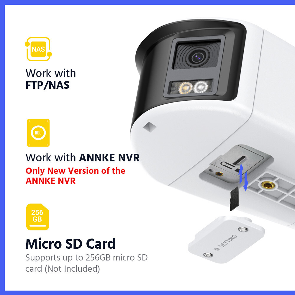 ANNKE 6MP POE Security Camera 180° Dual Lens Color Night Two Way Audio FCD600