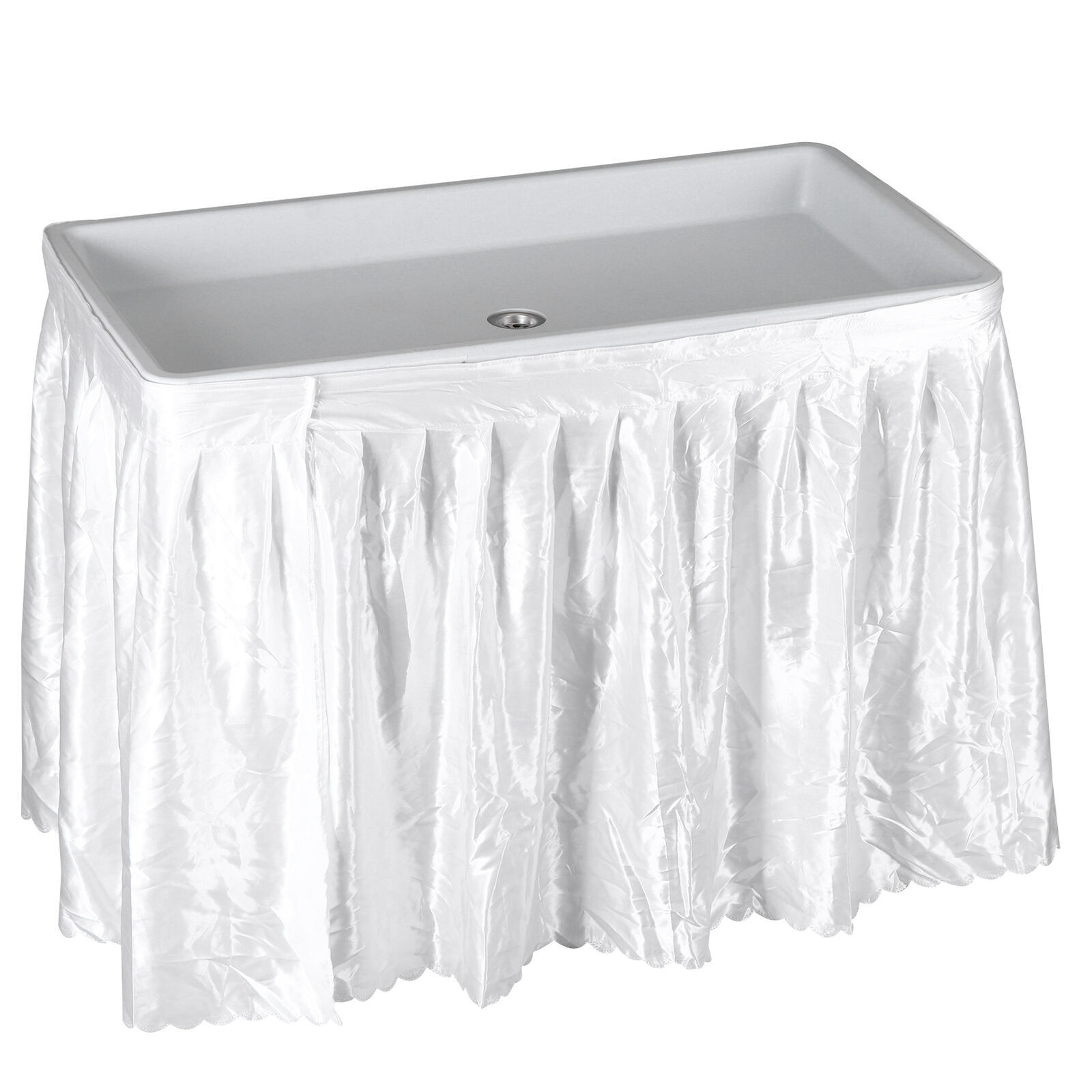 Party Ice Table W/ Cooler Matching Skirt For Elegant Refreshment Display HDPE