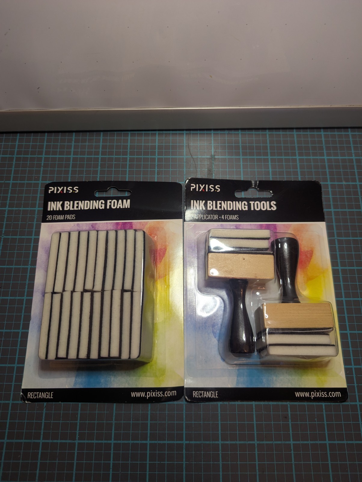 PIXISS INK BLENDING TOOLS Pack (2 Applicators & 4 Foams) & 20 FOAM PADS Pack New