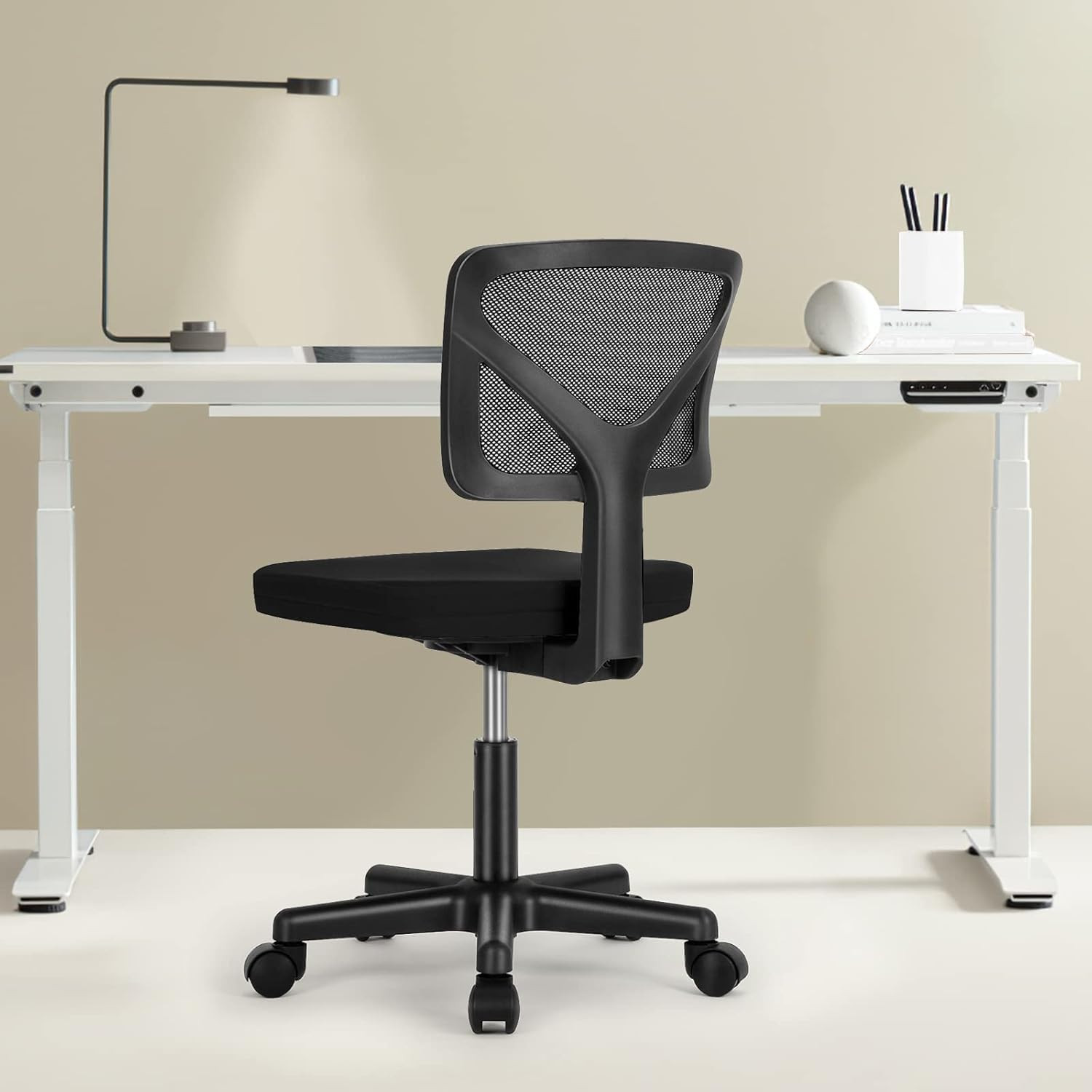 Small Office Desk Chair, Ergonomic Low-Back Mesh Rolling Work Swivel Chairs with