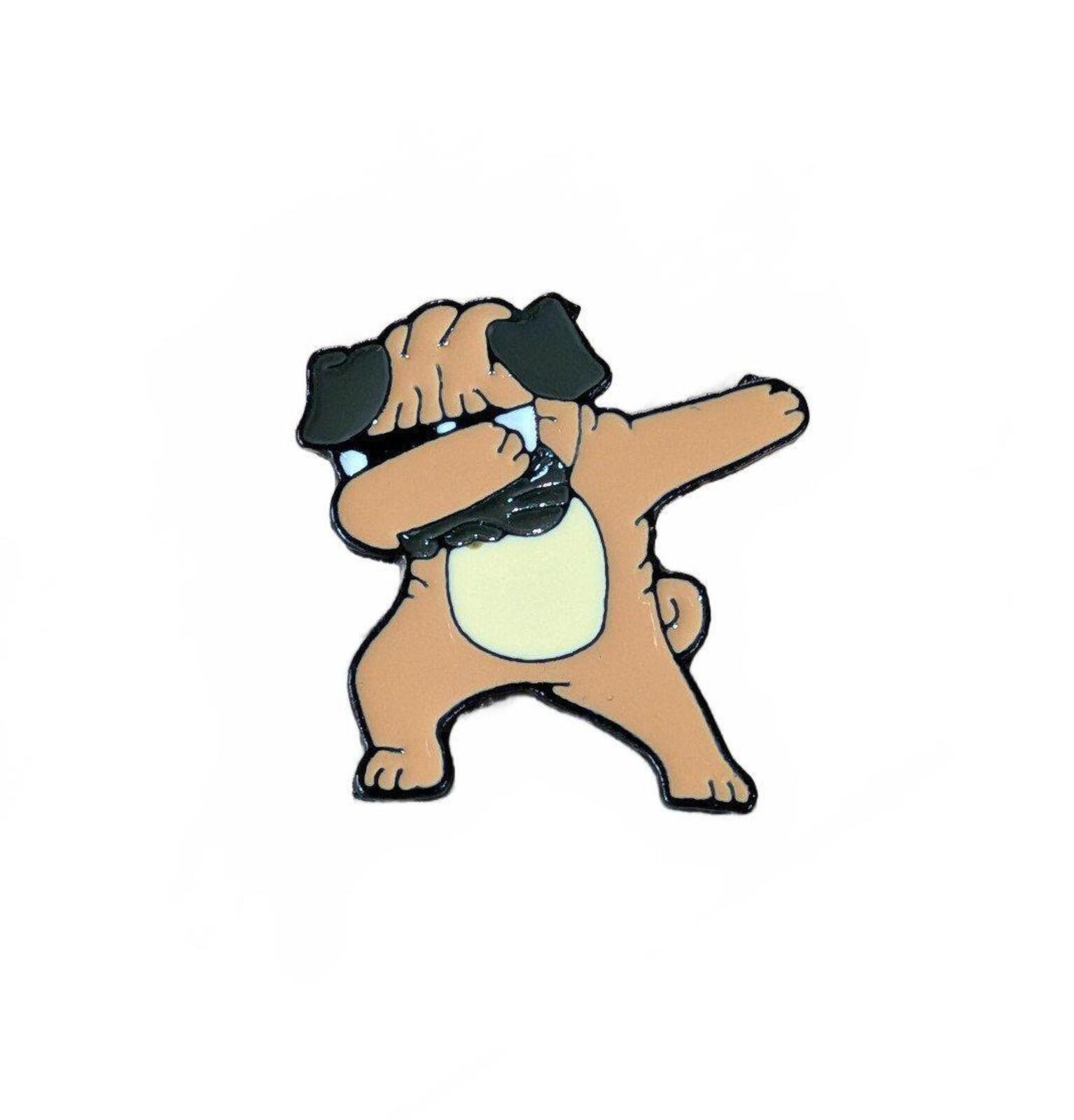 Enamel Pin Dabbing Pug Dog Funny Dog Dabs Pin Cute Pins