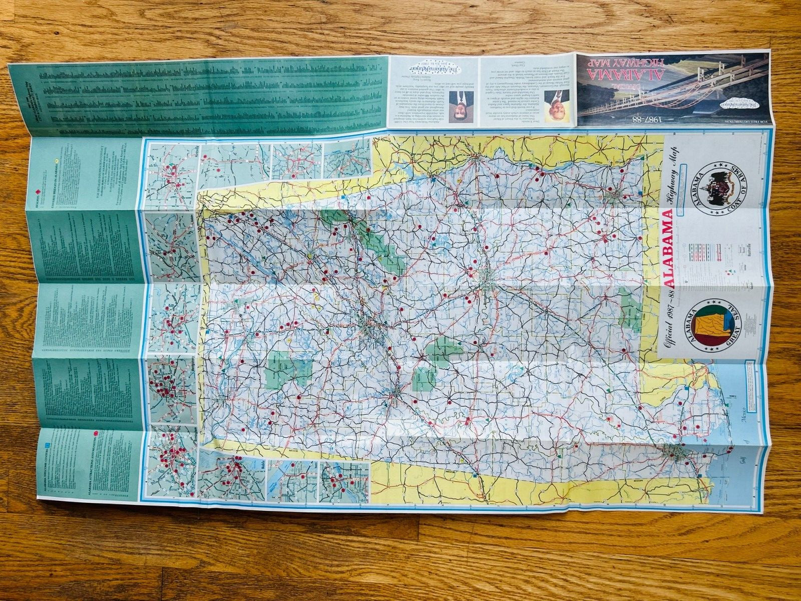 Official Alabama Highway Map 1987-88