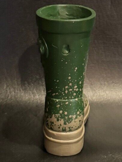 Green Rain Boot Planter Vase