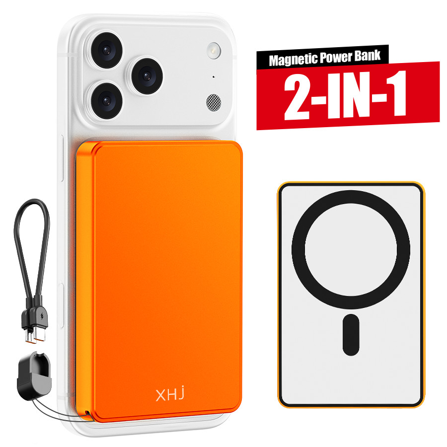 0.3” Ultra Slim Magnetic Wireless Power Bank for iPhone 17 16 15 Samsung Android