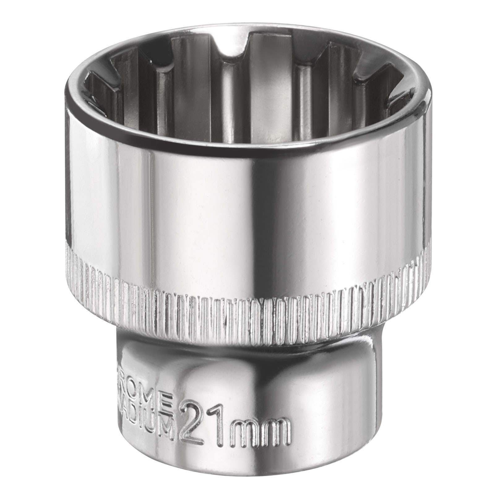 12 Points Socket 3/8" Drive 21mm Metric Shallow Impact Socket