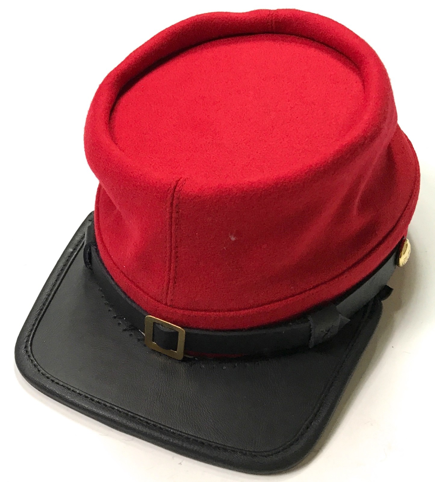 CIVIL WAR CSA CONFEDERATE ARTILLERY RED WOOL KEPI FORAGE CAP HAT-XLARGE