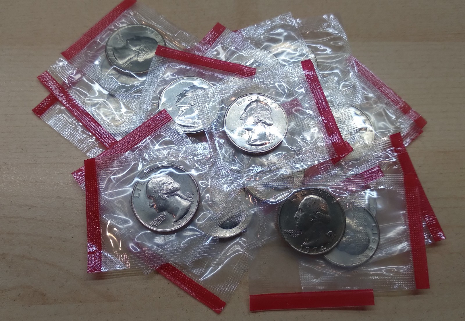 1974-D Washington Quarter BU / in US Mint cello