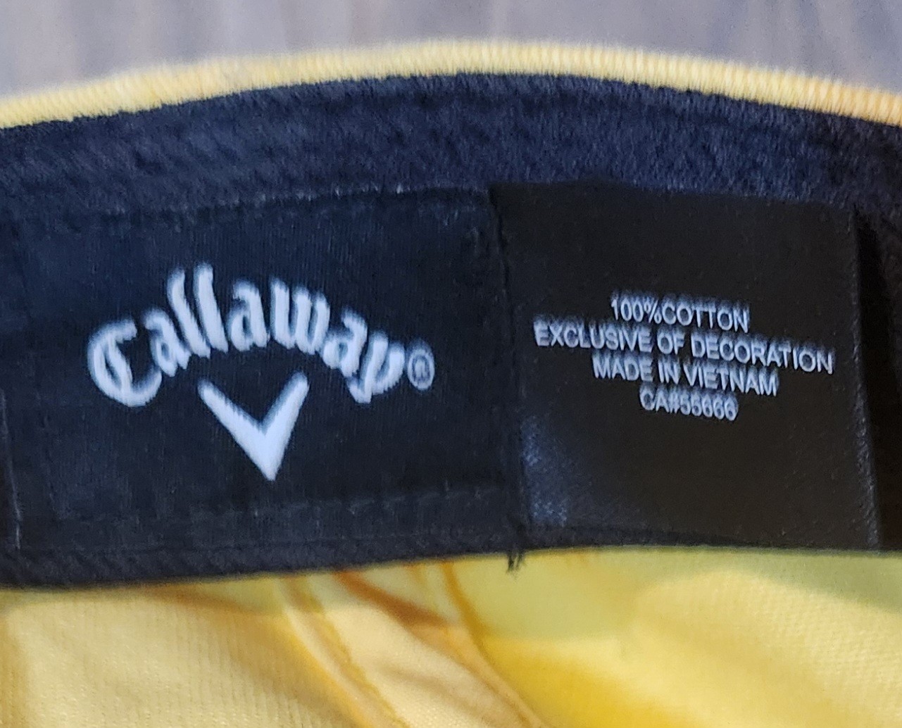 Callaway Yellow Golf Strapback OS Adjustable Baseball Cap Hat Logo Casual