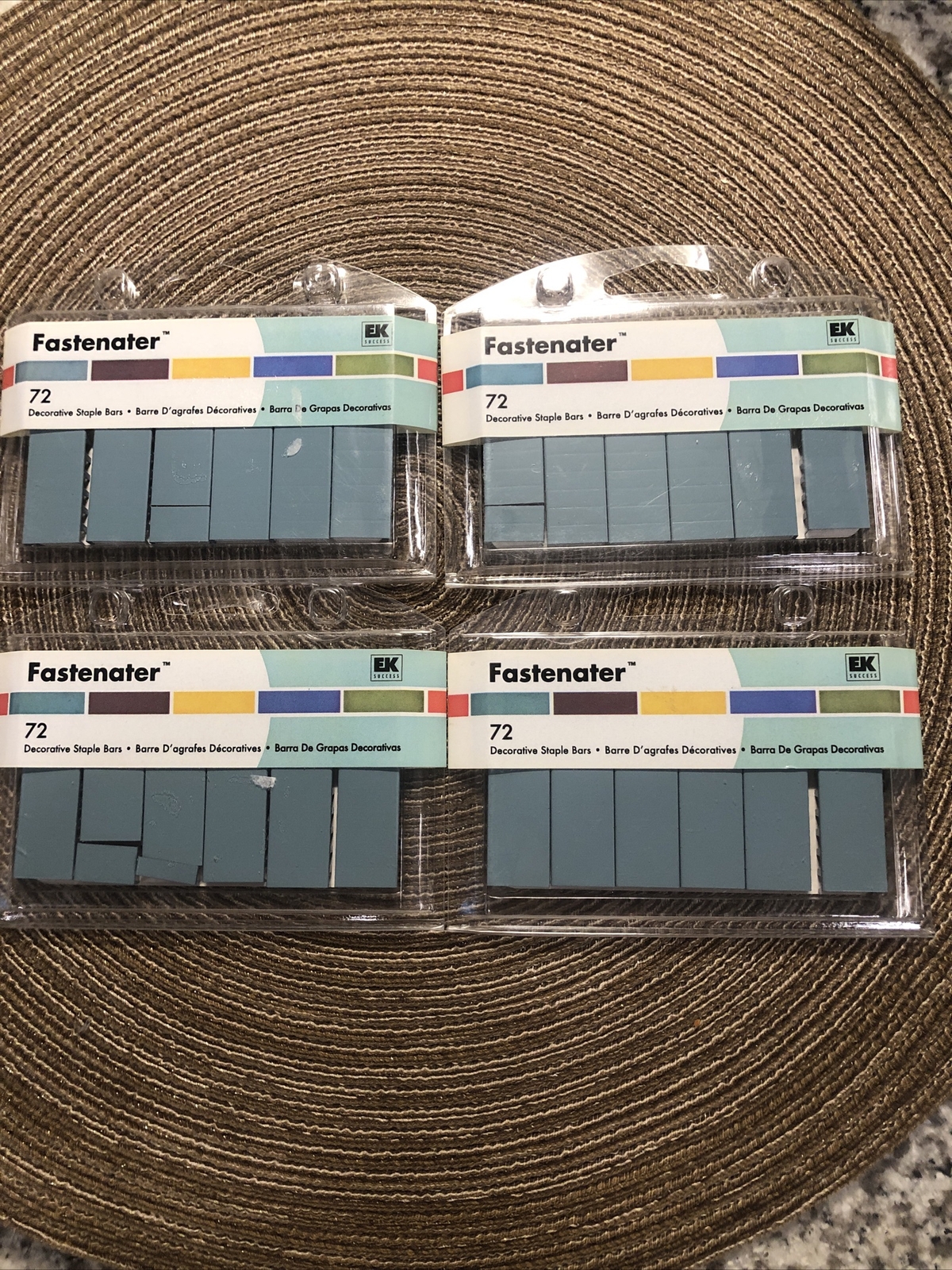 EK Success Fastenater Baby Blue Decorative Staple Bars
