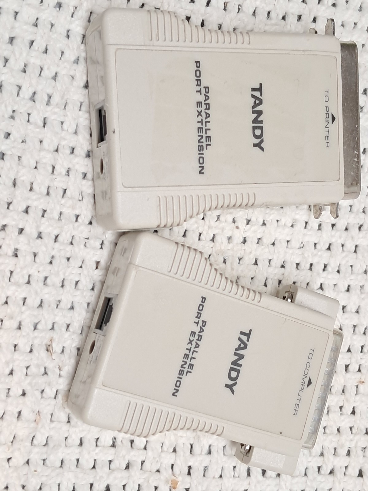 Pair of, set of 2 Tandy Parallel Port Extension Kit Adapter