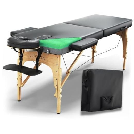 Premium Foam Massage Table Portable Foldable Massage Black With Carrying Case